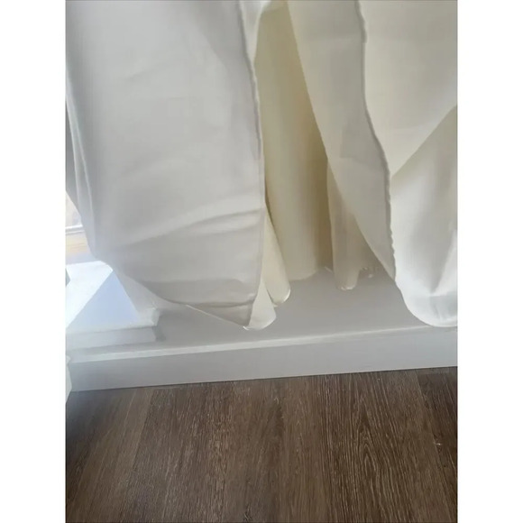 Scott McClintock Petite Wedding Dress Embroidered Rhinestones Ivory Satin Size 4 - Picture 11 of 16